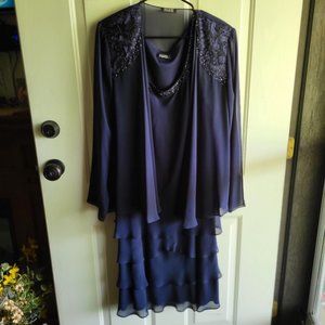 Two-piece Navy Formal Dress